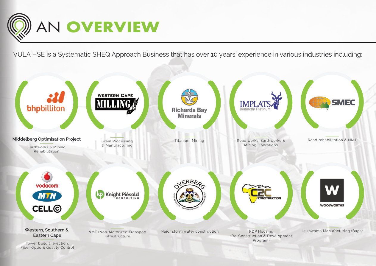 VULA HSE project and client experience logos